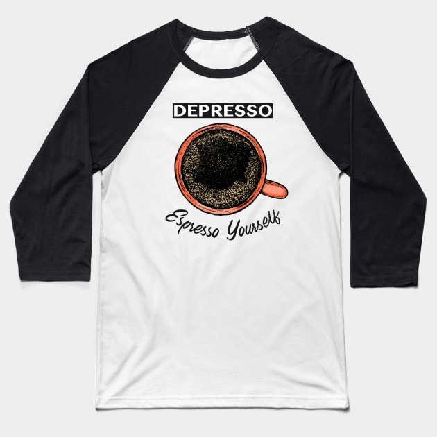 Espresso Baseball T-Shirt by Kash's tshirts